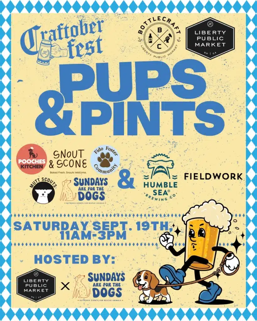Pups and Pints with Humble Sea and Fieldwork, Saturday September 19, 11am–3pm.